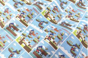 Algodón SG Mario Bros Celeste
