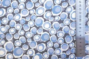 Satén Fino Mitra Círculos Azul 2