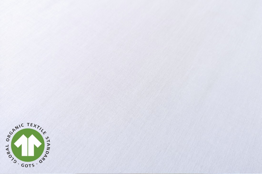 Loneta blanca orgánica Off-white, 100% algodón GOTS certificado