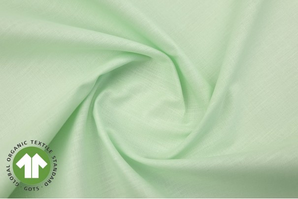 Pantalón suelto fluido, algodón orgánico, teñido natural verde