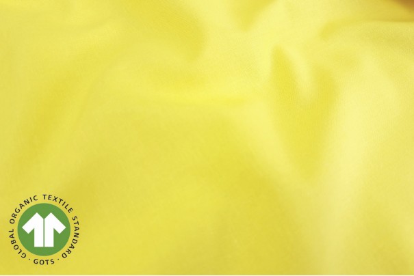 Algodón Orgánico Liso Amarillo