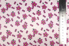 Satén Strech Ada Flores Fucsia 2