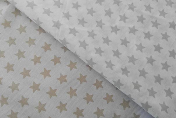 Sábana Estrellas Beige y Gris (280cm)